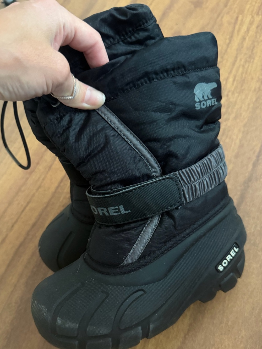 Sorel Kids Black and Gray Insulated Winter Boots